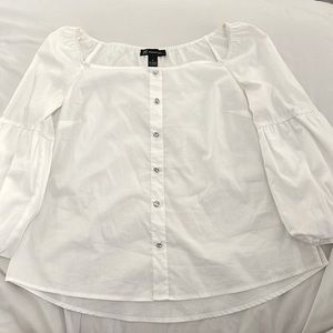 Square-neck blouse
